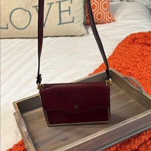 Eitenne Aigner Vintage Oxblood Framed Structured Purse